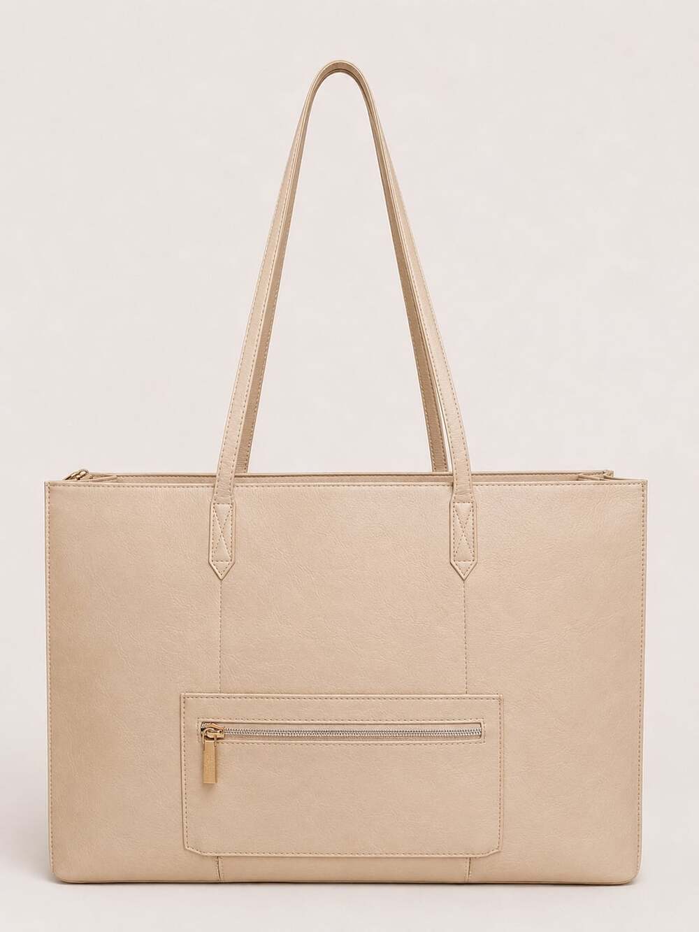 BEIS The Large Work Tote Bag Beige Laptop Travel NWOT